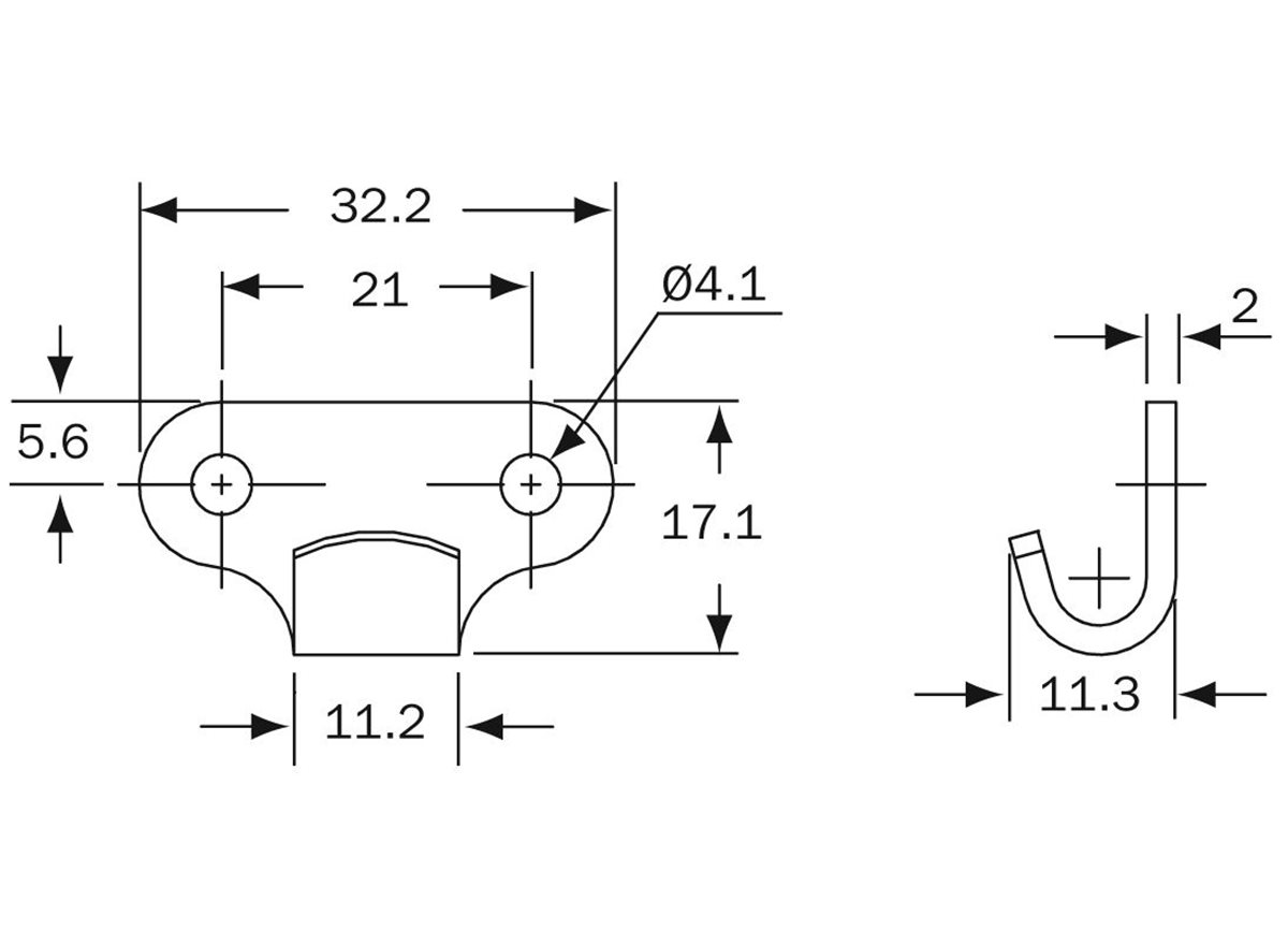 25 Series | Catchplate | Type 1 dimension guide