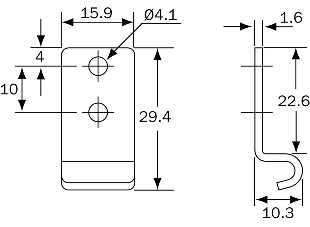 27 Series | Catchplate | Type 3 dimension guide