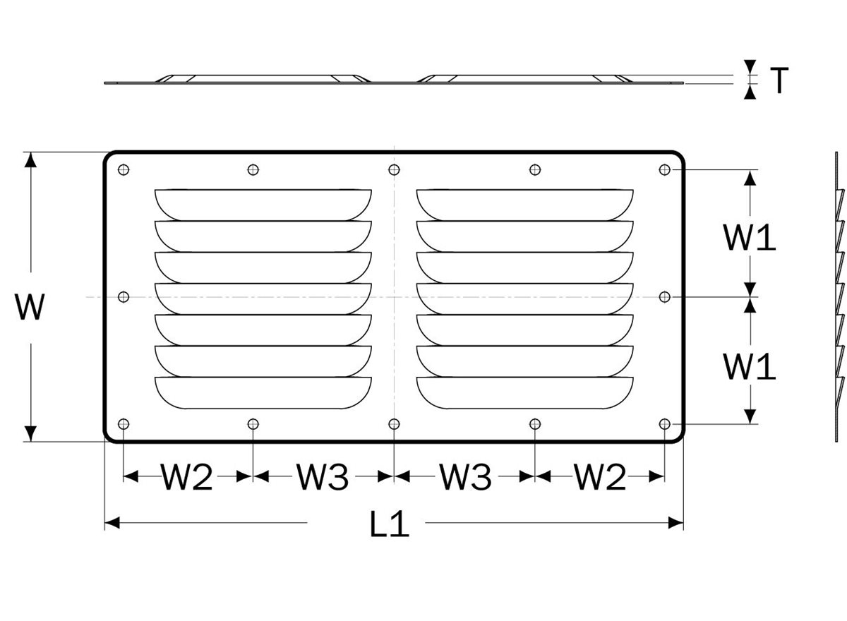 Air Ventilation Grille Covers Double Components Direct