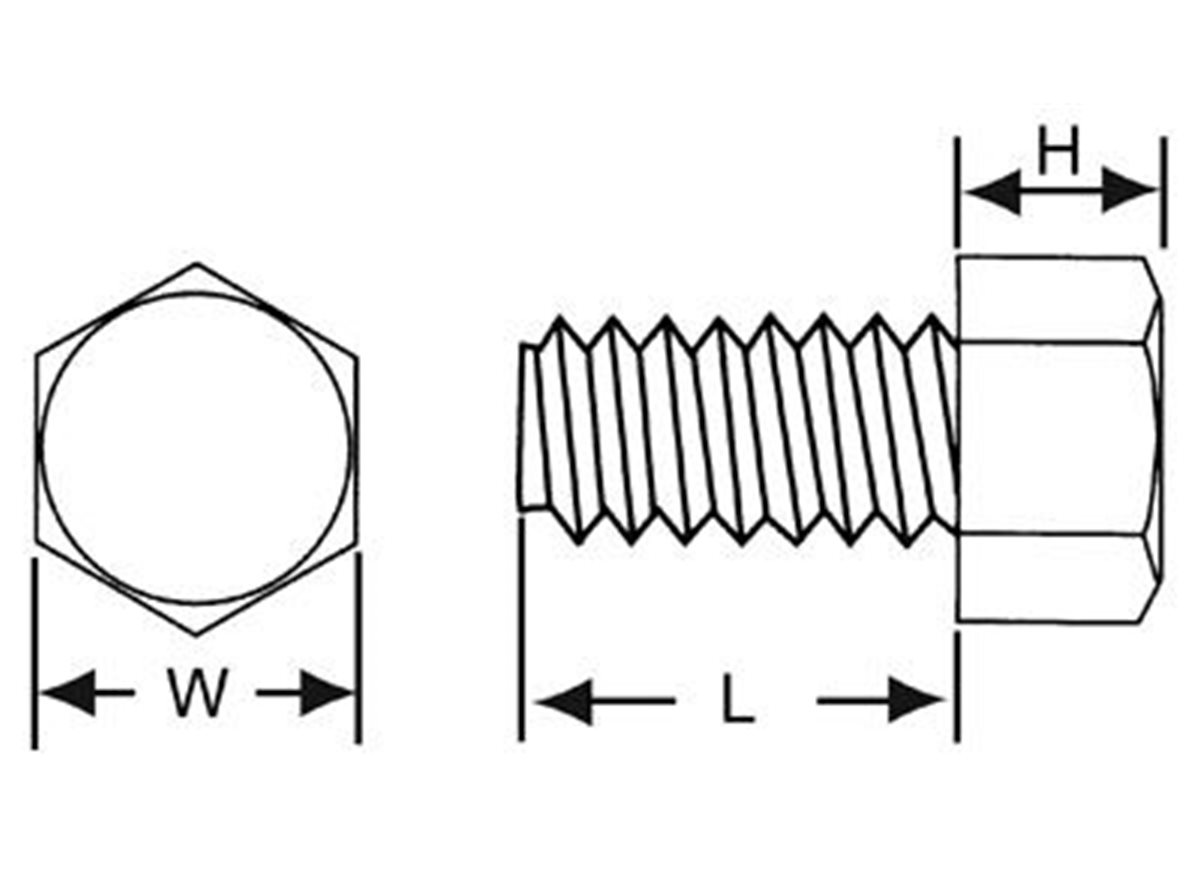 Buy Nylon Hexagon Screws DIN 933 Components Direct