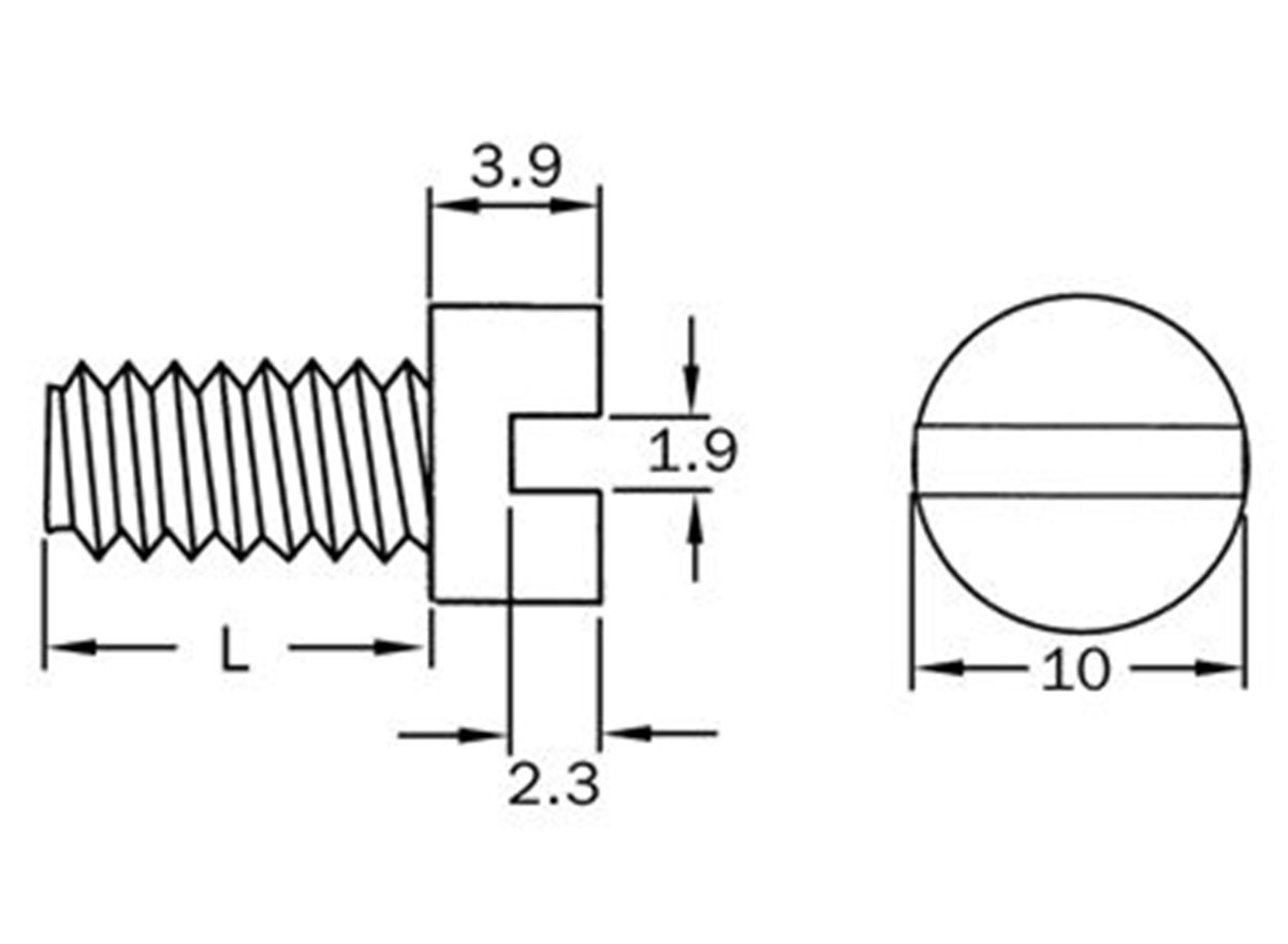 Buy Nylon Screws Cheese Head Slotted Components Direct