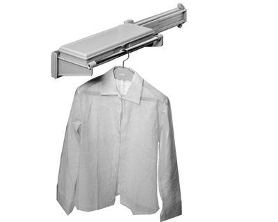 Pull-Out Jacket Holder Rail with Storage Box
