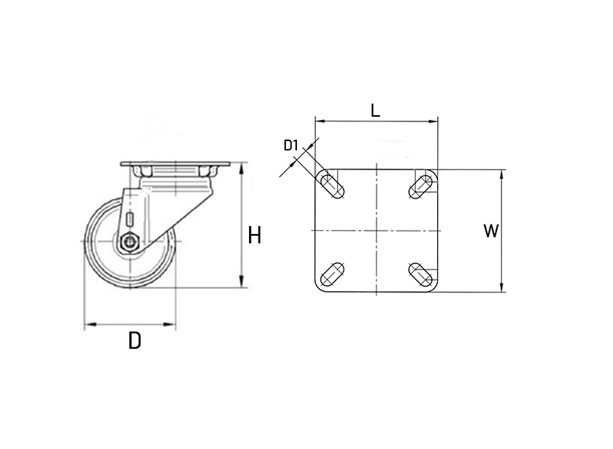 Buy Retail & Trade Castor Swivel Plate Agila & Maxtech
