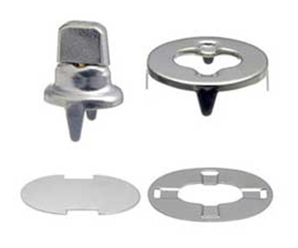Common Sense® Turn Buttons | Two-Prong Stud | Washer | Nickel slide 9