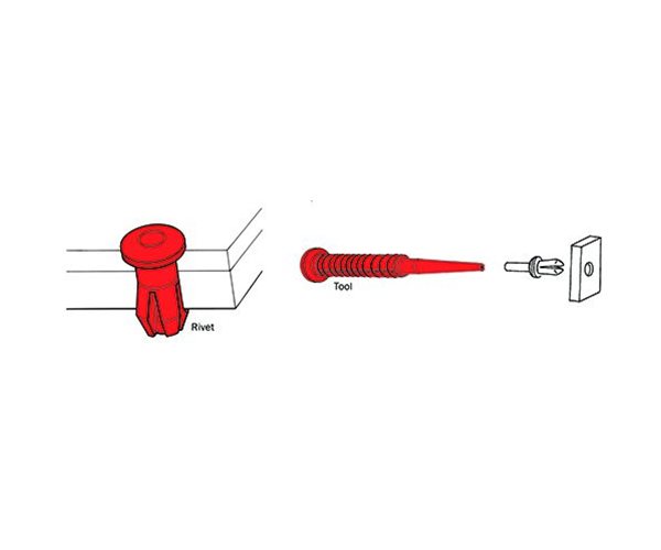 Expansion Plastic Rivet | Standard | 5.5-9.5mm Panel Thickness | 11mm Head | Natural slide 2