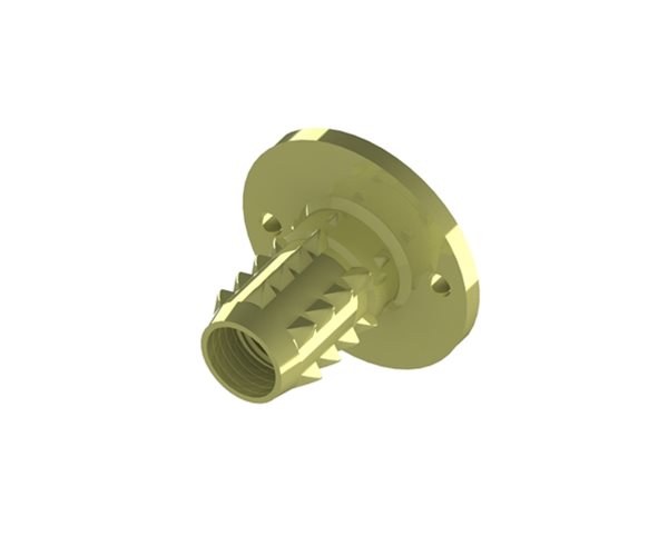 INB022 Insert Nuts - Knock-in Large Flange - Fixing Holes