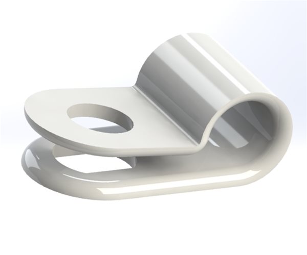 Plastic P Clips | 6.4mm Cable Dia | Black slide 9