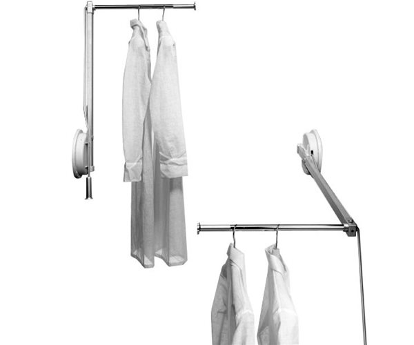 Pull-Down Wardrobe Rail | Flexi |  Right Hand | 500 - 600mm Width | 12kg Load slide 1