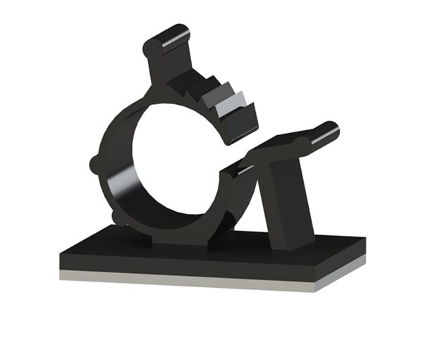 Self-Adhesive Cable Clips | Adjustable | 12.6-15.4mm Cable Diameter | Black slide 4