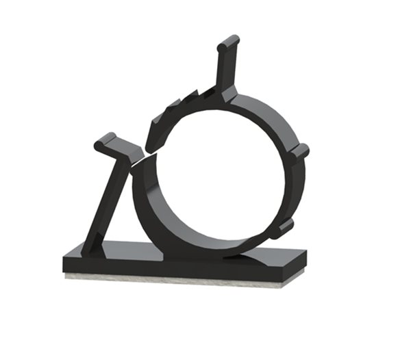 Self-Adhesive Cable Clips | Adjustable | 12.6-15.4mm Cable Diameter | Black slide 5