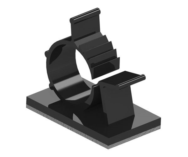 Self-Adhesive Cable Clips | Adjustable | 22.2-25.4mm Cable Diameter | Black slide 2