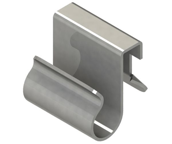 Single Cable &amp; Pipe Clip, Edge Fixing - Standard