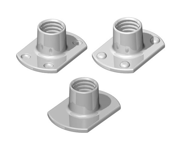 Weld Nuts | M8 | Slab Base | 11mm Barrel | Stainless Steel slide 1