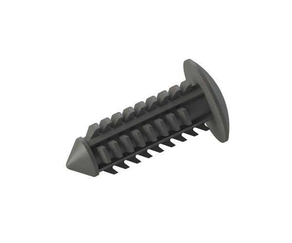 Fir Tree Buttons | 6.4mm Hole | 0.9-15mm Panel Thickness | Black slide 1