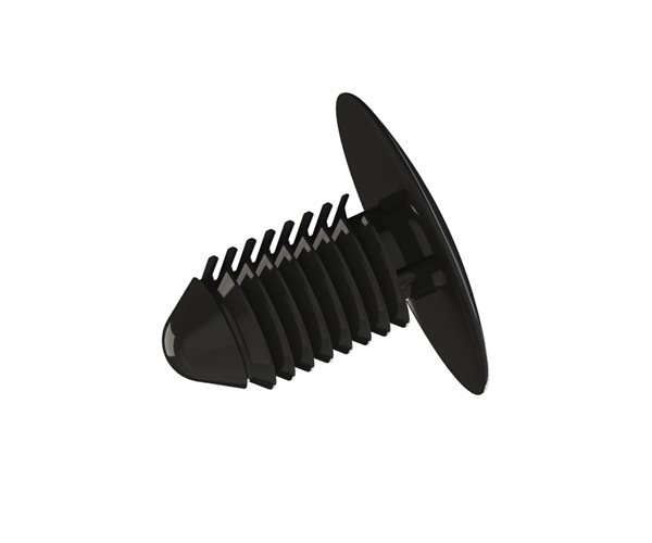 Fir Tree Buttons | 10.3mm Hole | 2.9-14.4mm Panel Thickness | Black slide 1