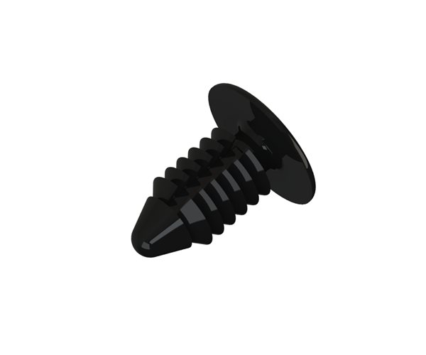 Fir Tree Buttons | 7.2mm Hole | 3-10mm Panel Thickness | Black slide 1