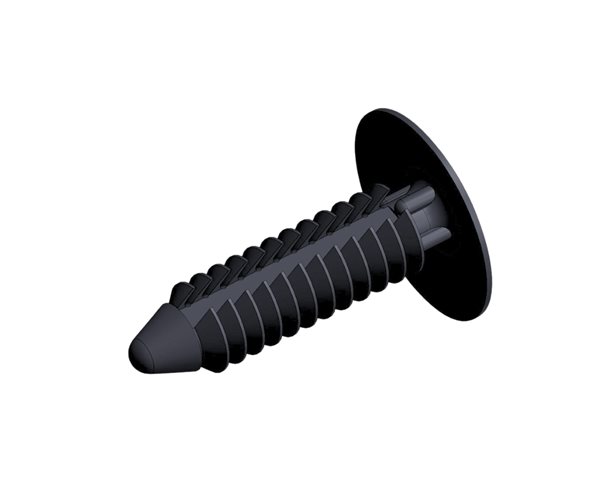 Fir Tree Buttons | 6.4mm Hole | 2.3-20.3mm Panel Thickness | Black slide 1