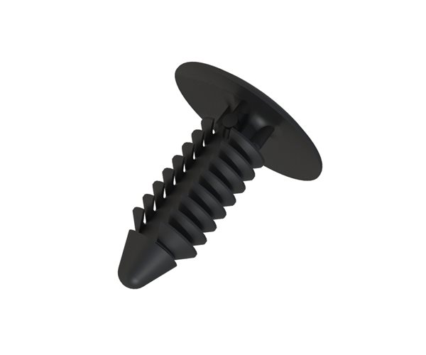 Fir Tree Buttons | 6.4mm Hole | 2.3-11.7mm Panel Thickness | Black slide 1