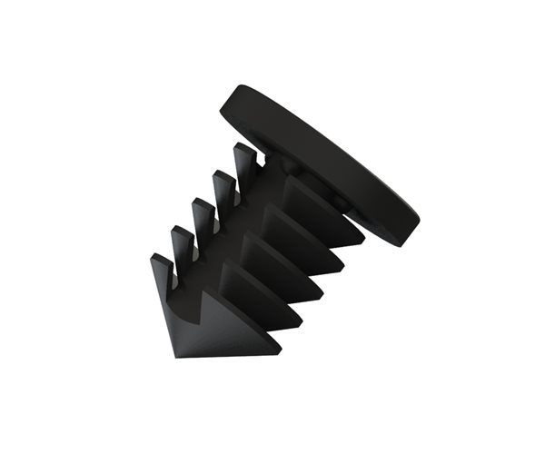 Fir Tree Buttons | 6.4mm Hole | 0.8-7.4mm Panel Thickness | Black slide 1