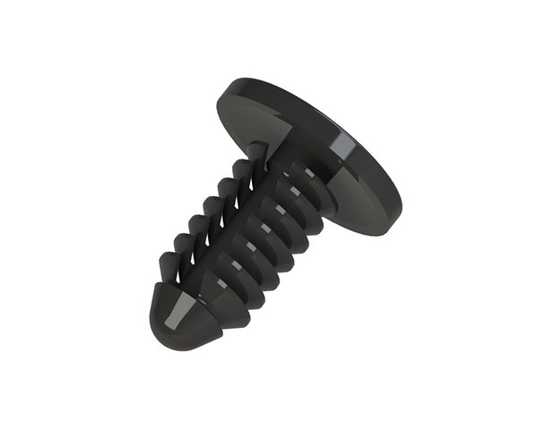 Fir Tree Buttons | 4.8mm Hole | 0.9-7.9mm Panel Thickness | Black slide 1