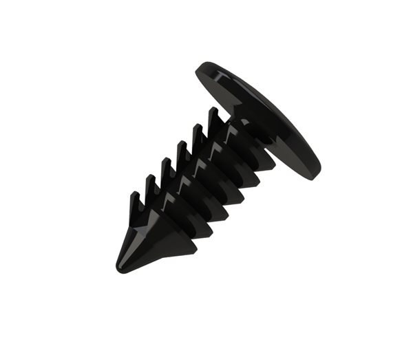 Fir Tree Buttons | 4mm Hole | 0.8-5.9mm Panel Thickness | Black slide 1
