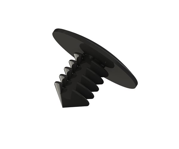 Fir Tree Buttons | 6.4mm Hole | 0.5-5.4mm Panel Thickness | Black slide 1