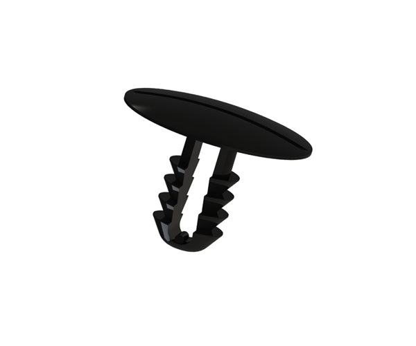 Fir Tree Buttons | 10.2mm Hole | 7-16mm Panel Thickness | Black slide 1