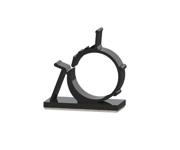 Self-Adhesive Cable Clips | Adjustable | 22.2-25.4mm Cable Diameter | Black slide 1