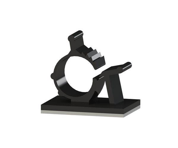 Self-Adhesive Cable Clips | Adjustable | 7.9-10.3mm Cable Diameter | Black slide 1