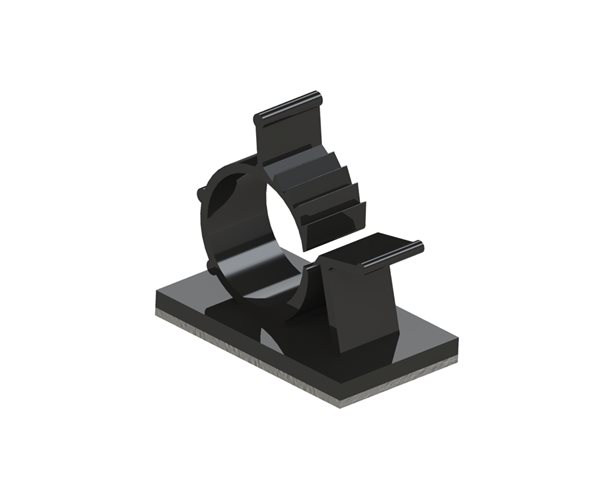 Self-Adhesive Cable Clips | Adjustable | 16.5-20.1mm Cable Diameter | Black slide 1