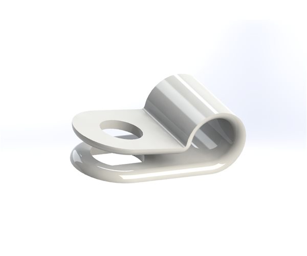 Plastic P Clips | 5mm Cable Dia | Natural slide 1