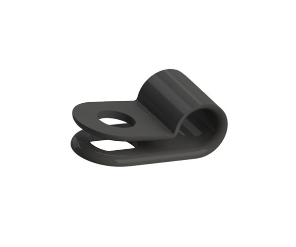 Plastic P Clips | 5mm Cable Dia | Black slide 1