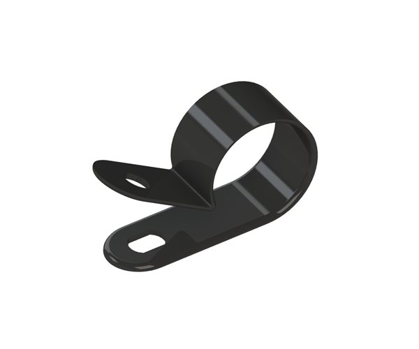 Plastic P Clips | 15.8mm Cable Dia | Black slide 1