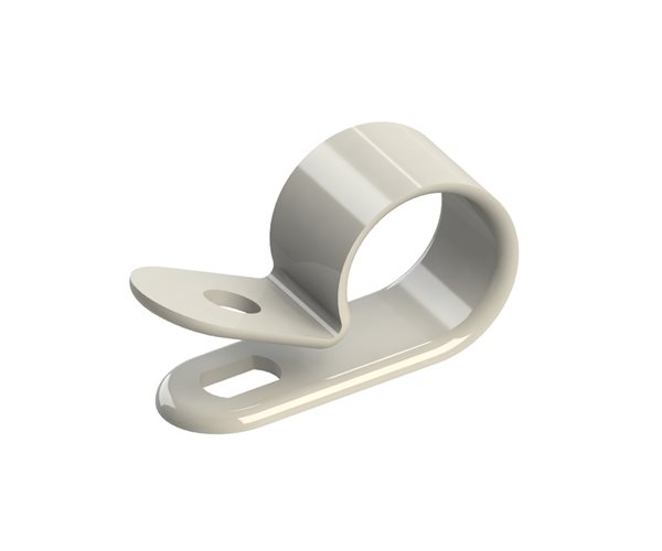 Plastic P Clips | 12.7mm Cable Dia | Natural slide 1