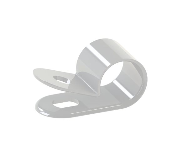 Plastic P Clips | 9.5mm Cable Dia | Natural slide 1