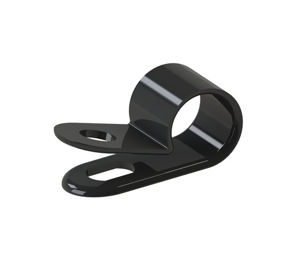Plastic P Clips | 7.9mm Cable Dia | Black slide 1