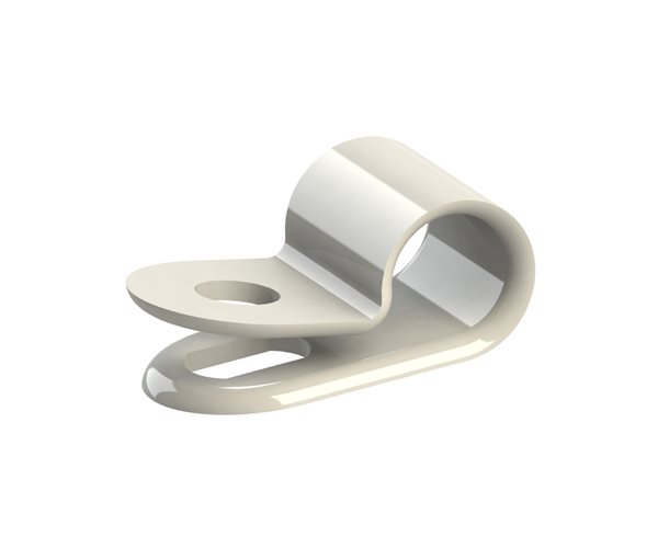 Plastic P Clips | 6.4mm Cable Dia | Natural slide 1