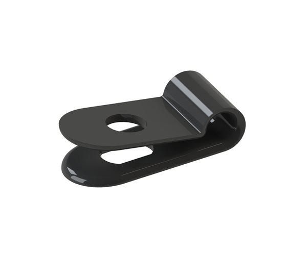 Plastic P Clips | 3.2mm Cable Dia | Black slide 1