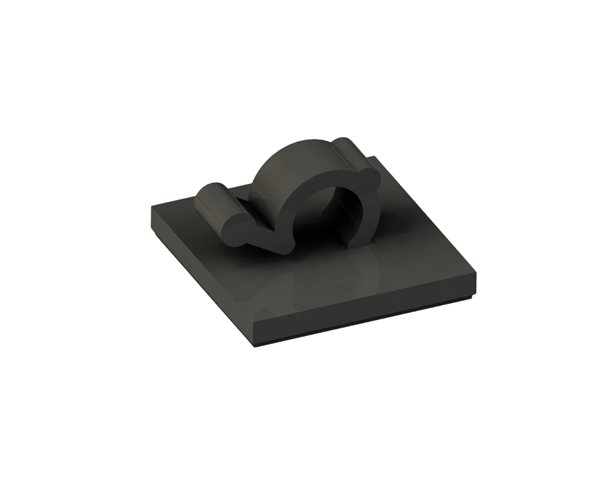 Self-Adhesive Cable Clips | Standard | 6mm Cable Diameter | Black slide 1